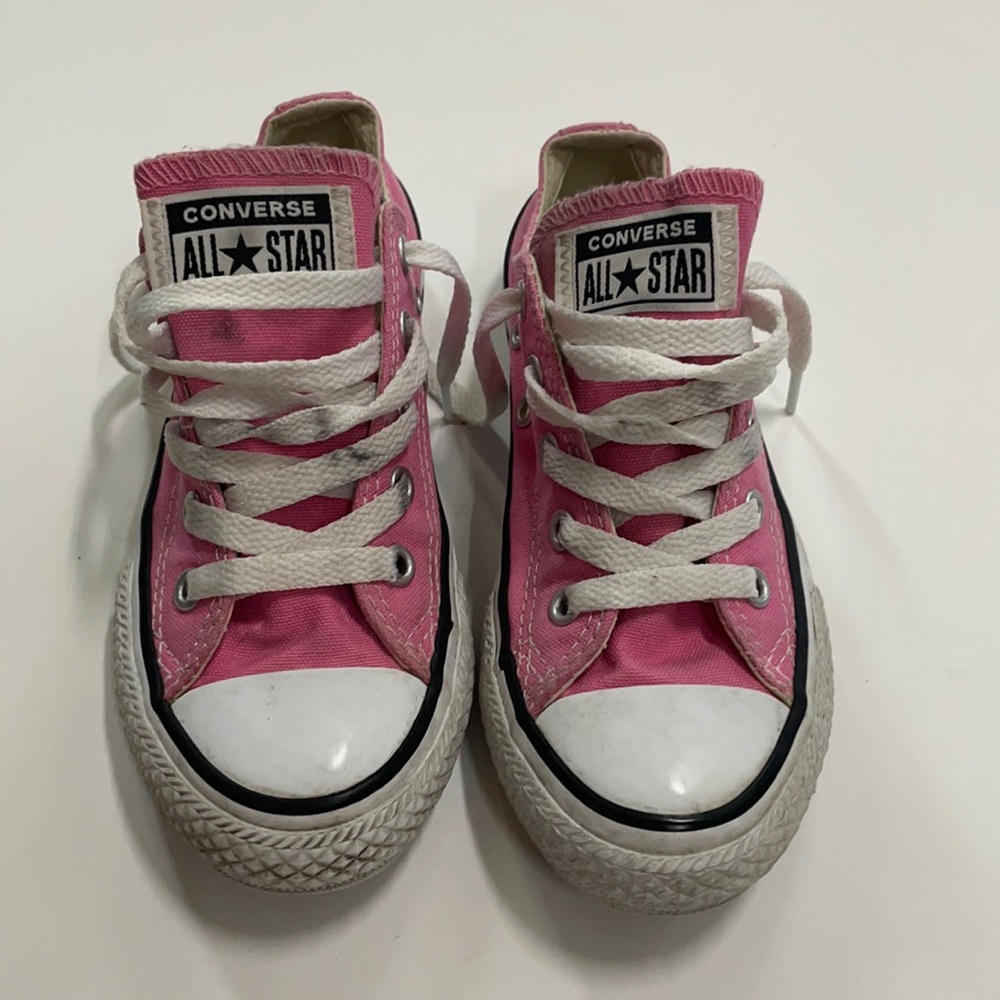 Pink Converse girls 12 toddler shoes sneaker